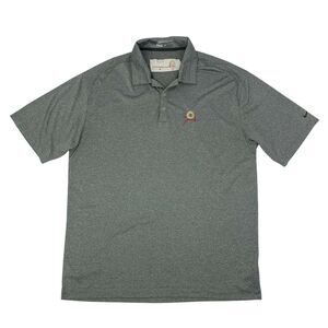Nike Golf Polo Shirt Mens Size XL Gray Dri-Fit Heather Gray Short Sleeve Dri Fit